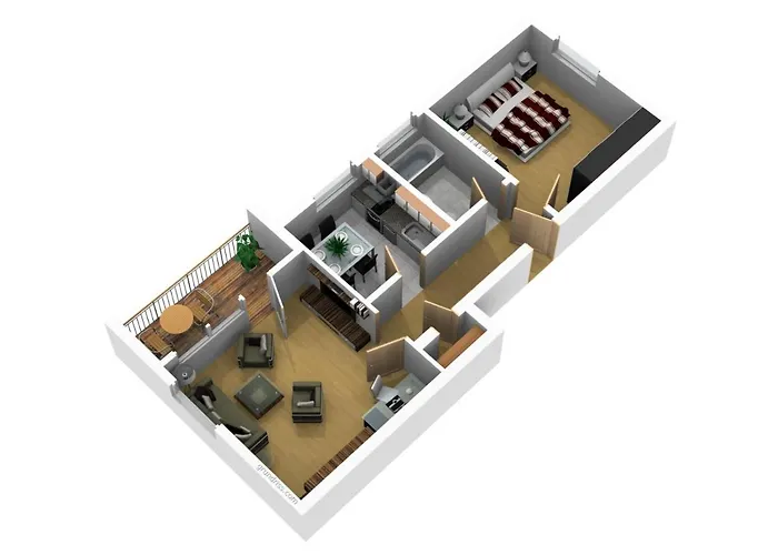 2 Zi Mit Komfort & Gratis Wlan Check 3d Rundgang Lejlighed *